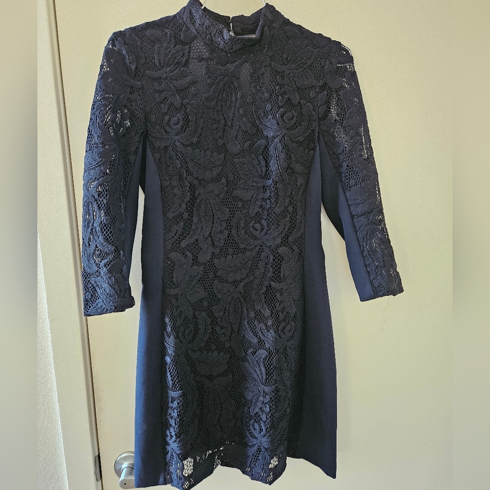 H&M Elegant Navy Lace Dress